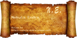 Nekula Endre névjegykártya